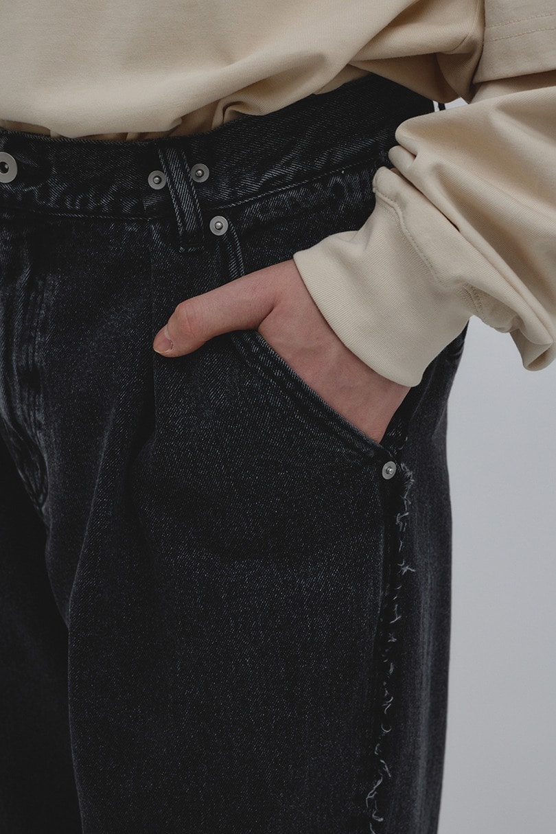 ワイドタックデニム 詳細画像 BLK 7