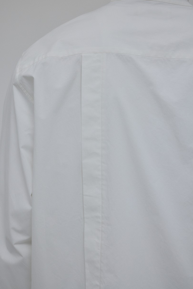タックデザインノーカラーシャツ 詳細画像 WHT 12