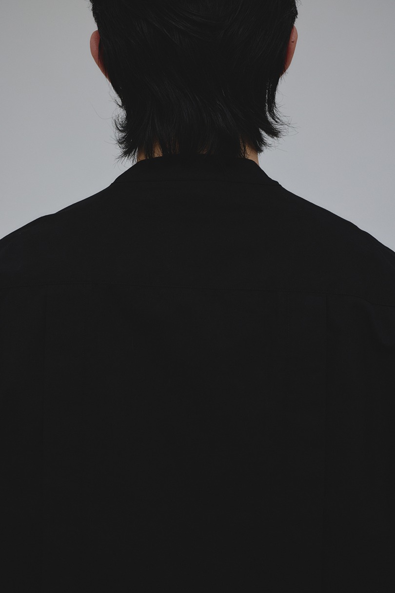 タックデザインノーカラーシャツ 詳細画像 BLK 10