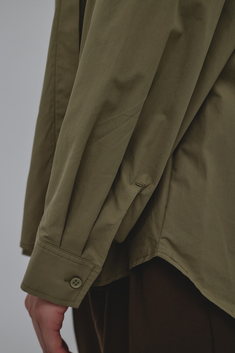 タックデザインノーカラーシャツ 詳細画像 L/KHA 12