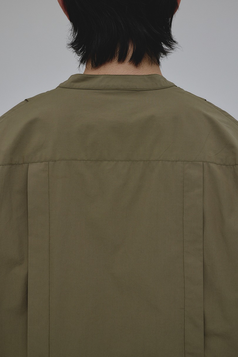 タックデザインノーカラーシャツ 詳細画像 L/KHA 14