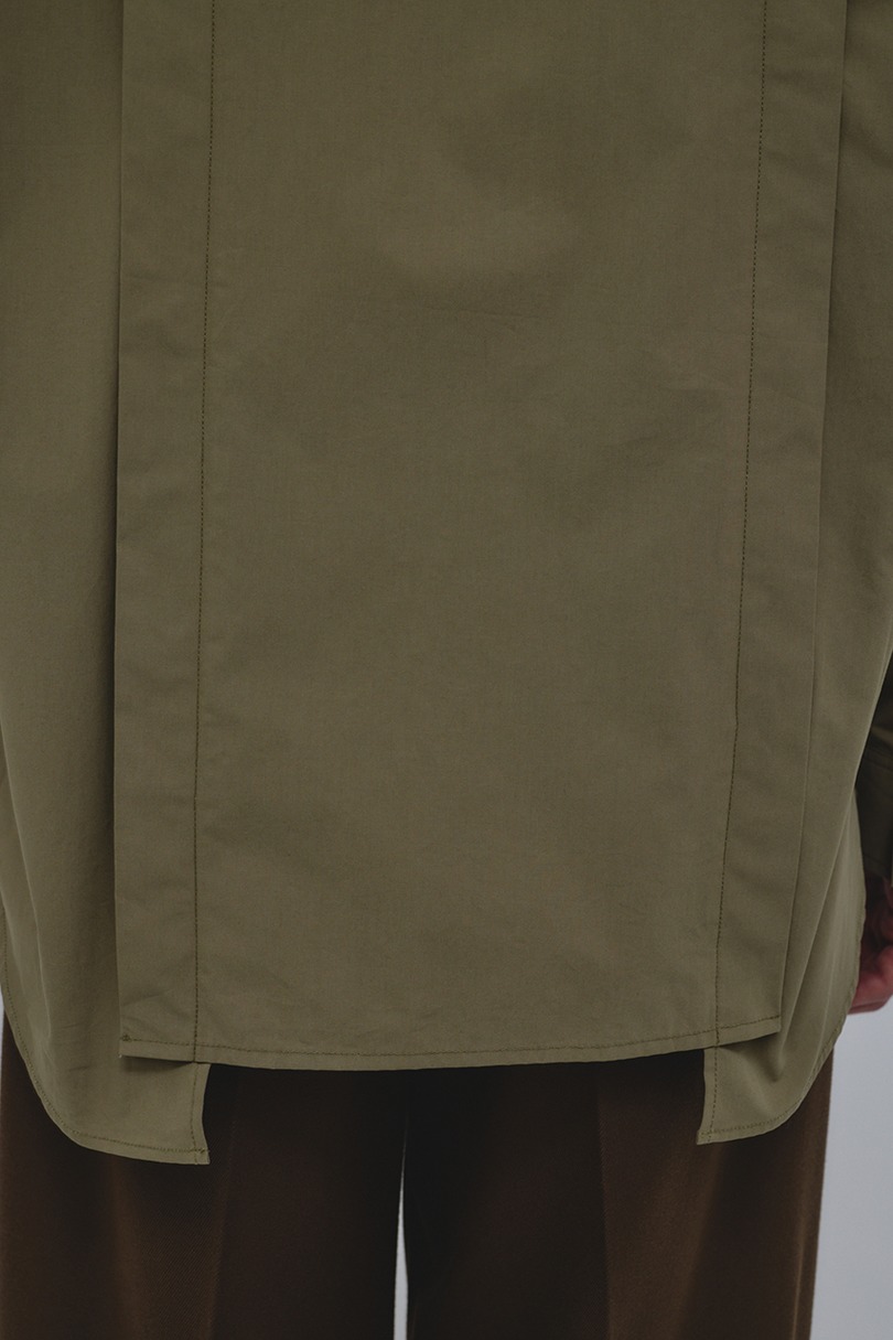 タックデザインノーカラーシャツ 詳細画像 L/KHA 15