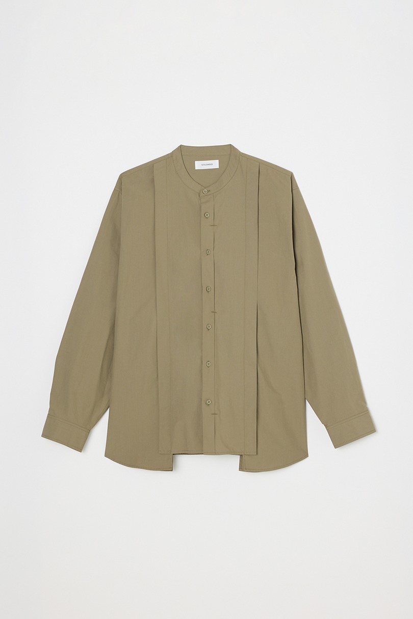 タックデザインノーカラーシャツ 詳細画像 L/KHA 16