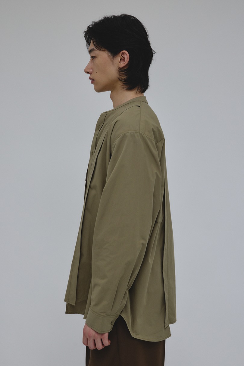 タックデザインノーカラーシャツ 詳細画像 L/KHA 7