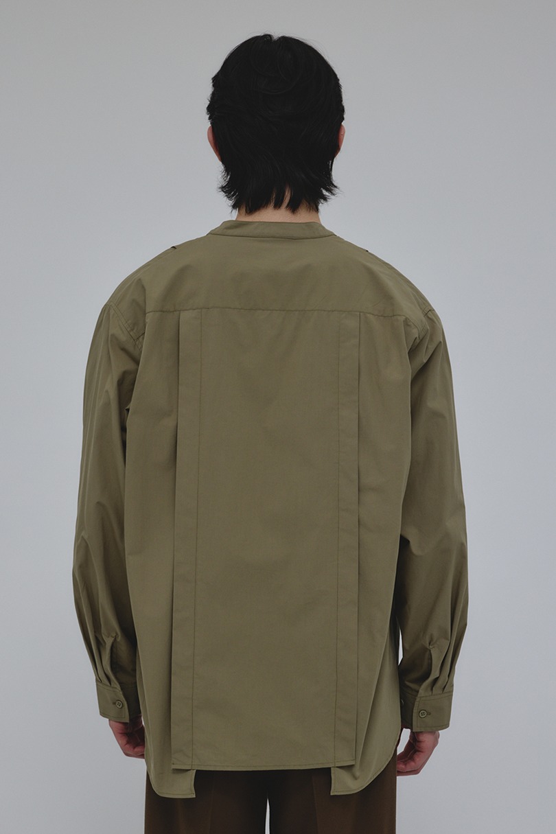 タックデザインノーカラーシャツ 詳細画像 L/KHA 8