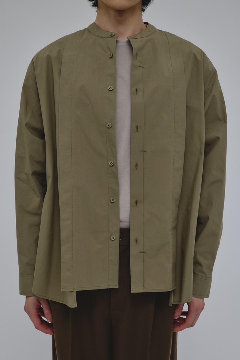 タックデザインノーカラーシャツ 詳細画像 L/KHA 9