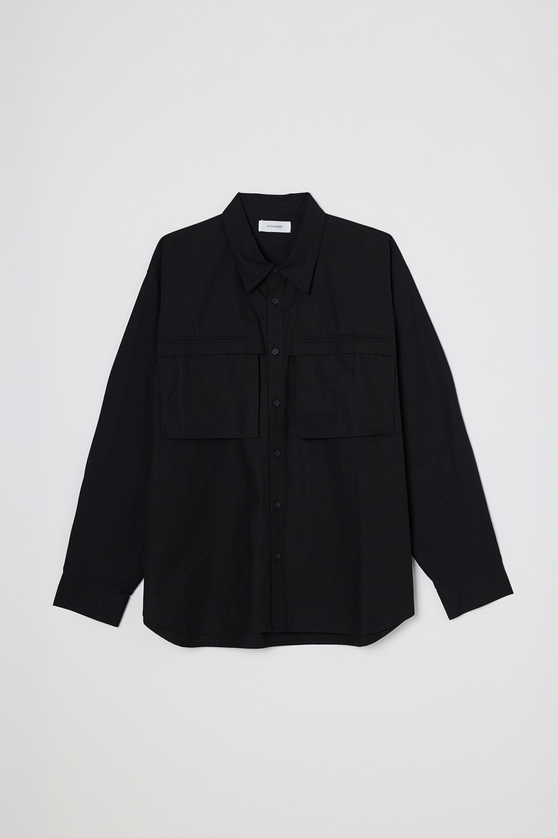 フラップポケットシャツ 詳細画像 BLK 14