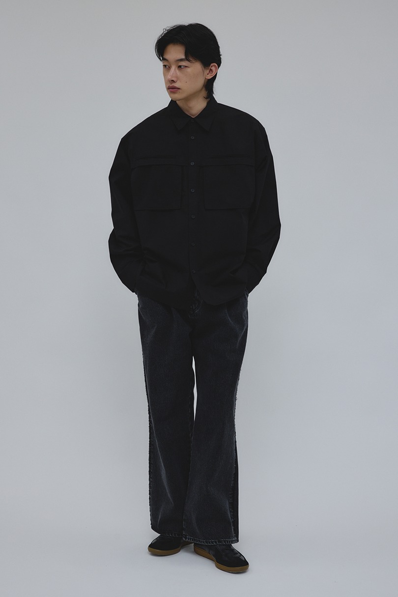 フラップポケットシャツ 詳細画像 BLK 2