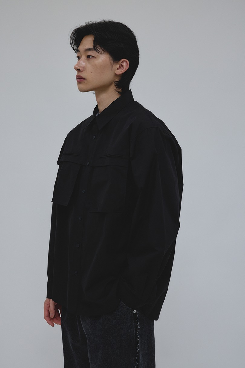 フラップポケットシャツ 詳細画像 BLK 4