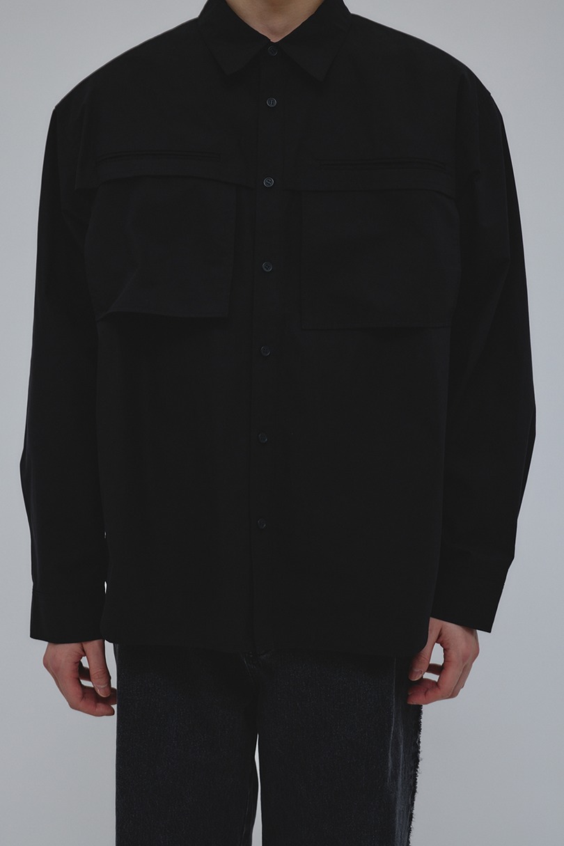 フラップポケットシャツ 詳細画像 BLK 7
