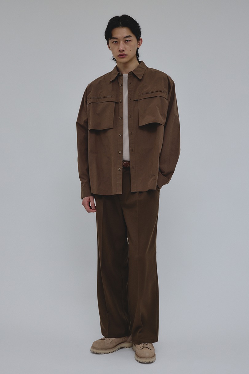 フラップポケットシャツ 詳細画像 BRN 2