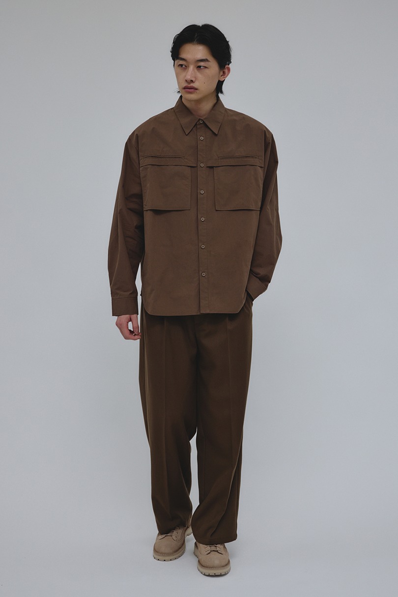 フラップポケットシャツ 詳細画像 BRN 3