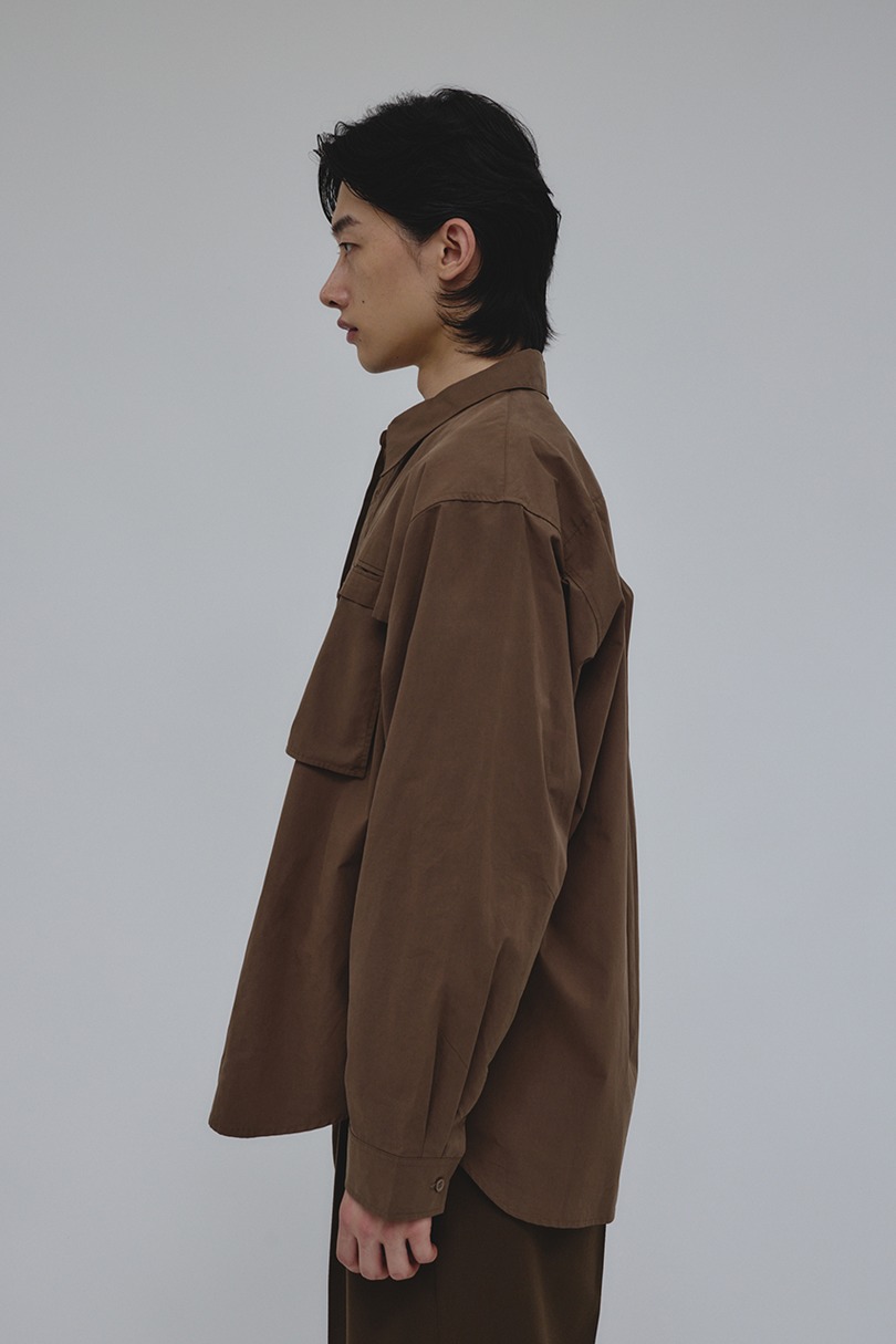 フラップポケットシャツ 詳細画像 BRN 5