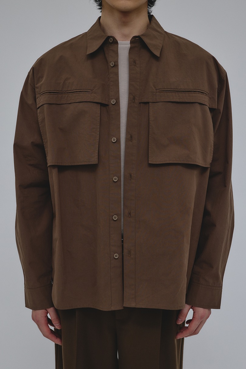 フラップポケットシャツ 詳細画像 BRN 7