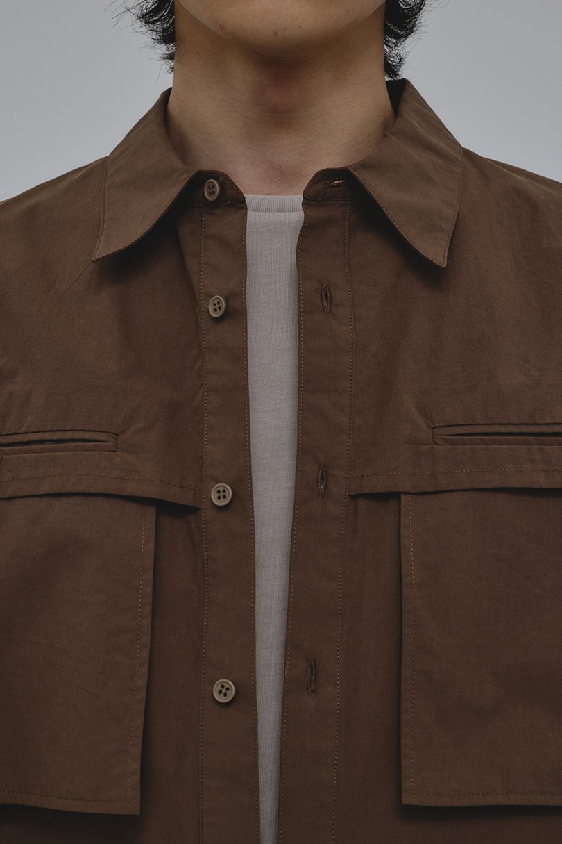 フラップポケットシャツ 詳細画像 BRN 8