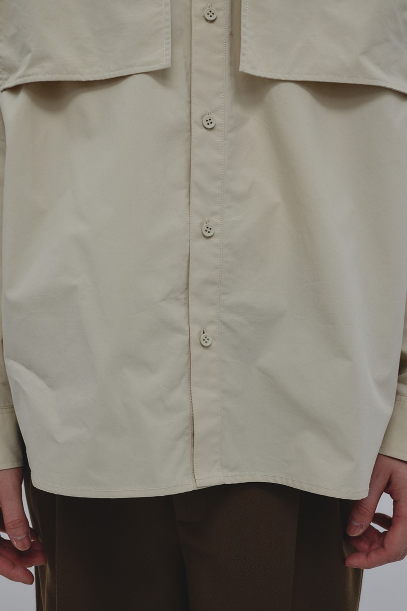 フラップポケットシャツ 詳細画像 L/BEG 10