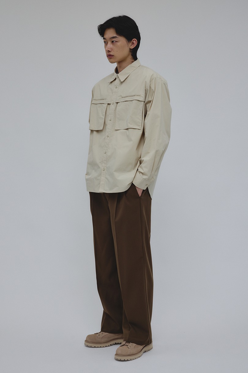 フラップポケットシャツ 詳細画像 L/BEG 2