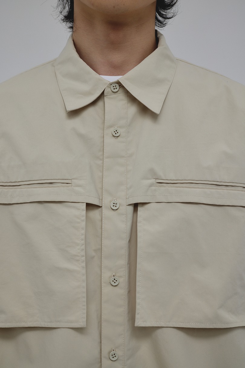 フラップポケットシャツ 詳細画像 L/BEG 8