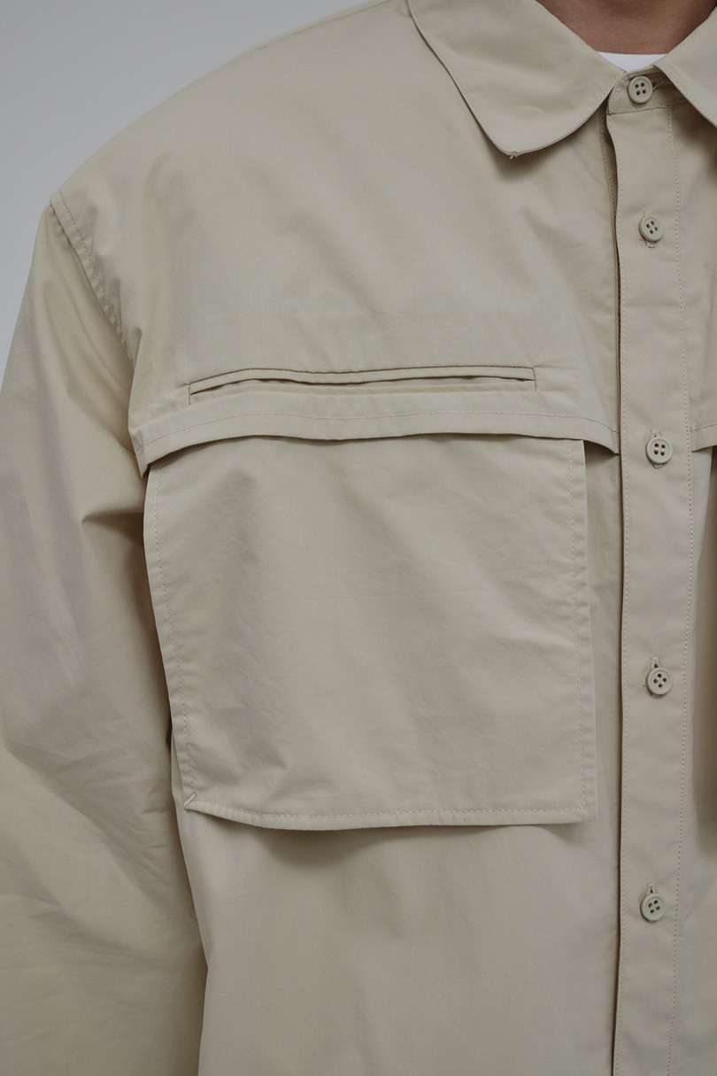 フラップポケットシャツ 詳細画像 L/BEG 9