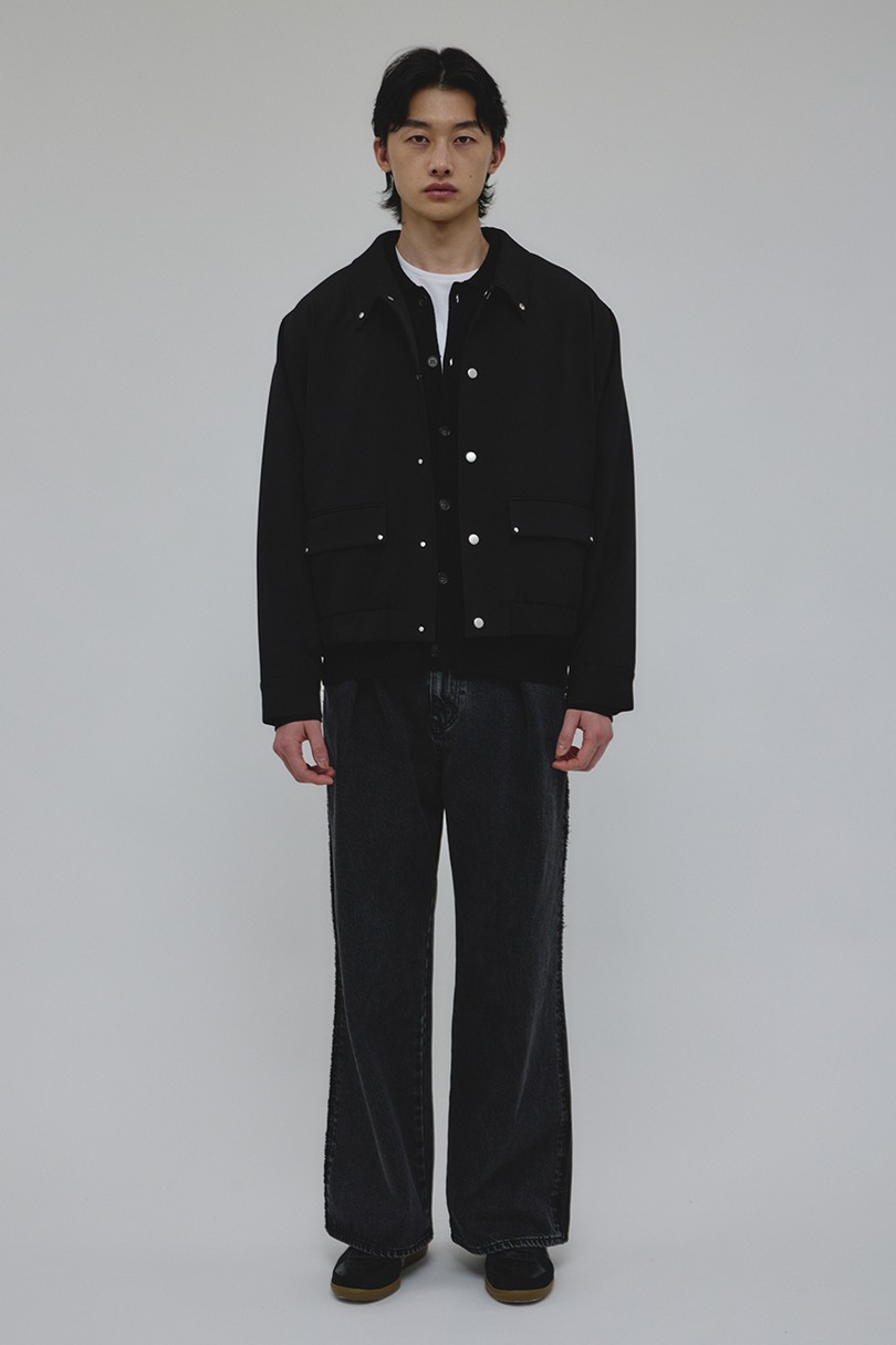 シャーリングヘムジャケット 詳細画像 BLK 2