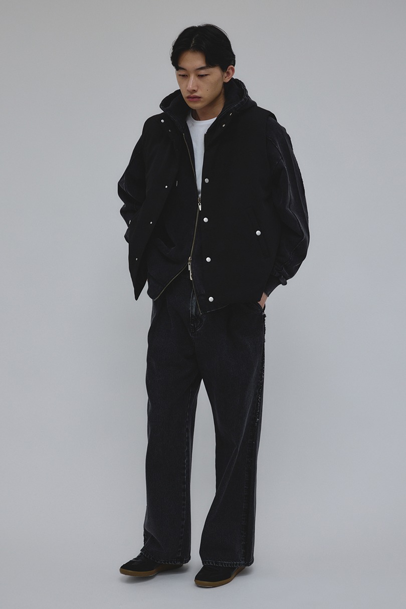 サイドジップパッファーベスト 詳細画像 BLK 2