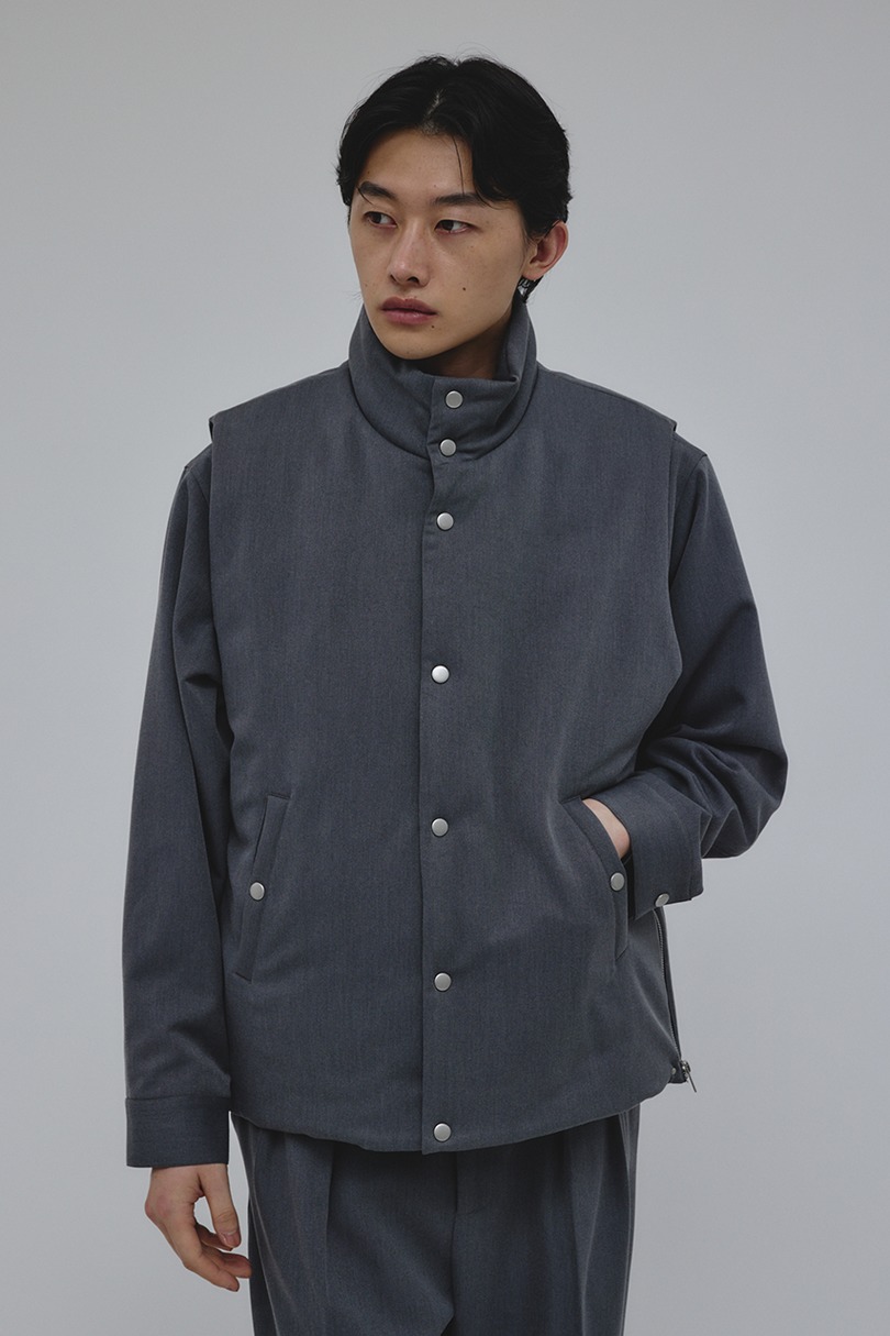 サイドジップパッファーベスト