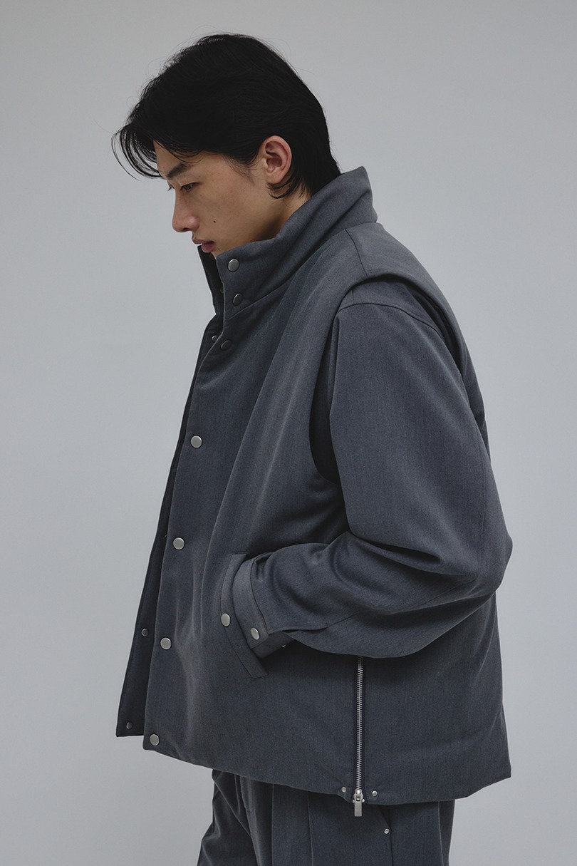 サイドジップパッファーベスト 詳細画像 GRY 8