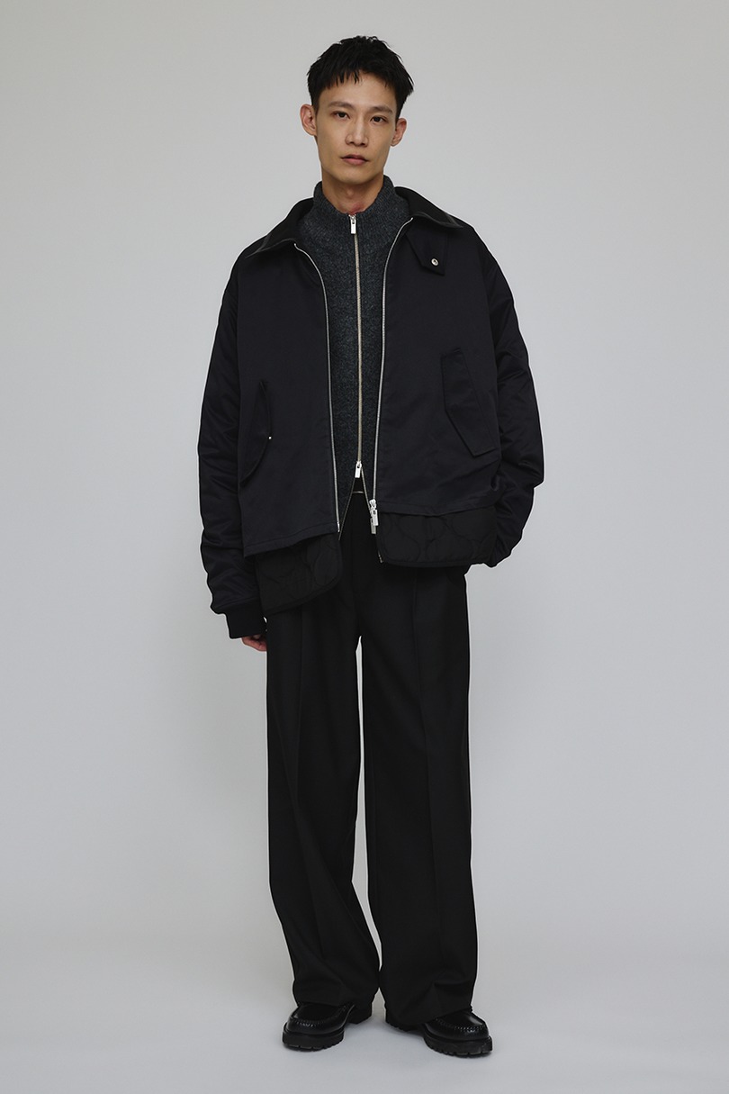 キルティングレイヤーフライトジャケット 詳細画像 BLK 3