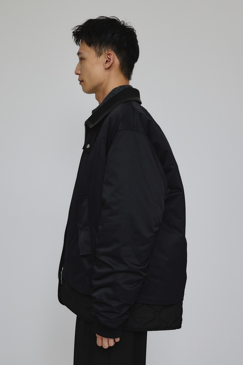 キルティングレイヤーフライトジャケット 詳細画像 BLK 7