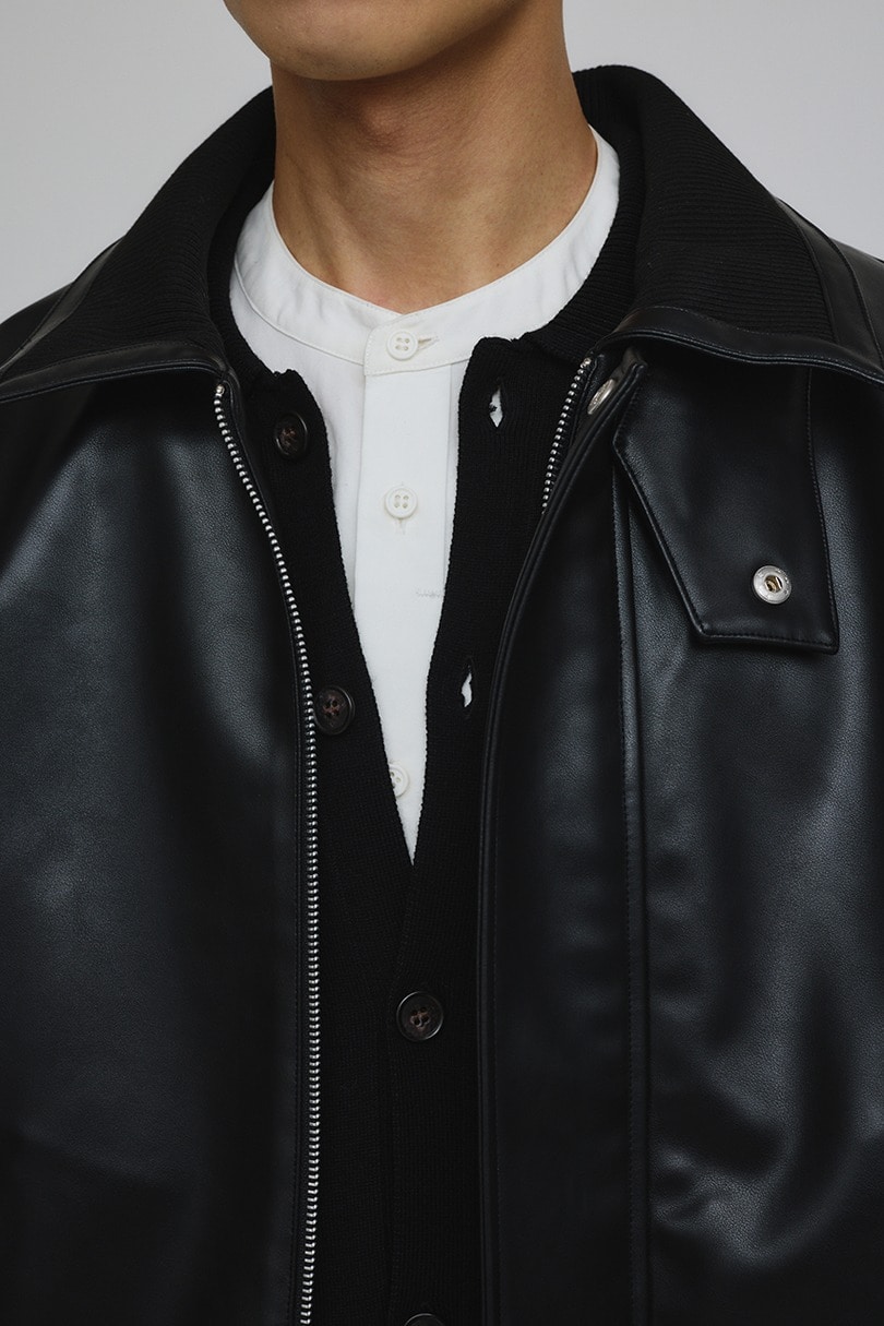 リブカラーレザージャケット 詳細画像 BLK 11