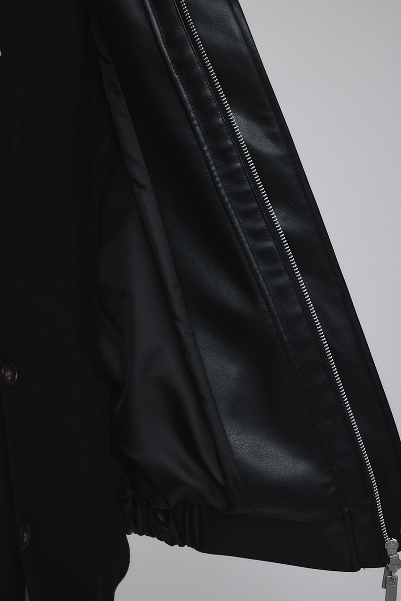 リブカラーレザージャケット 詳細画像 BLK 12