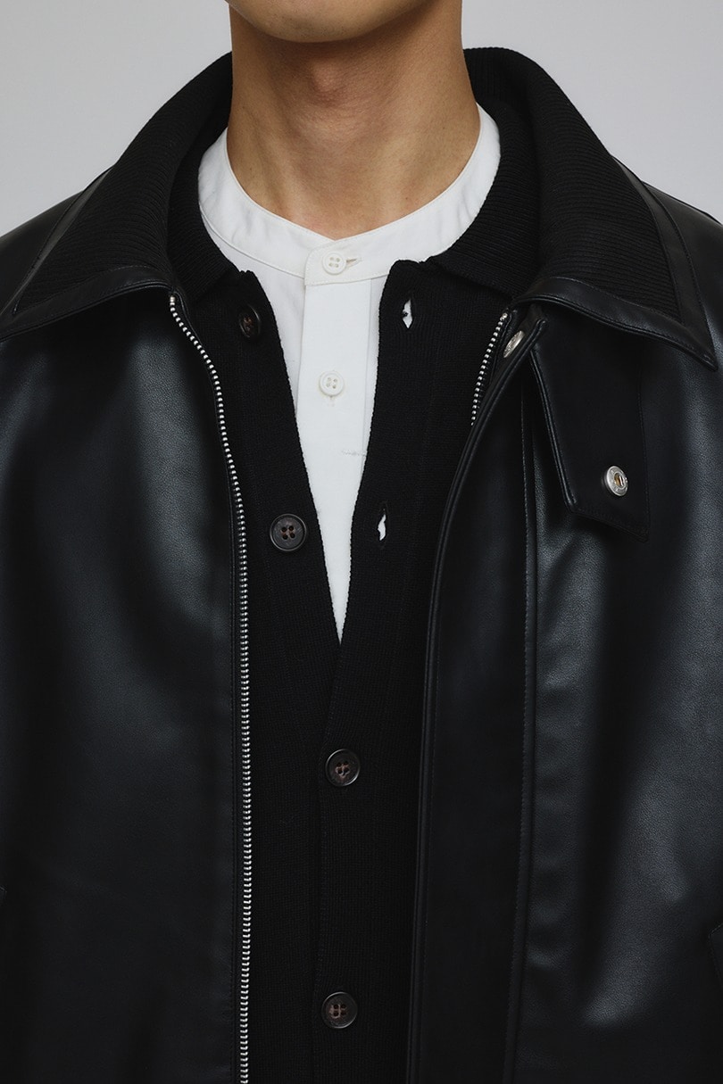 リブカラーレザージャケット 詳細画像 BLK 13