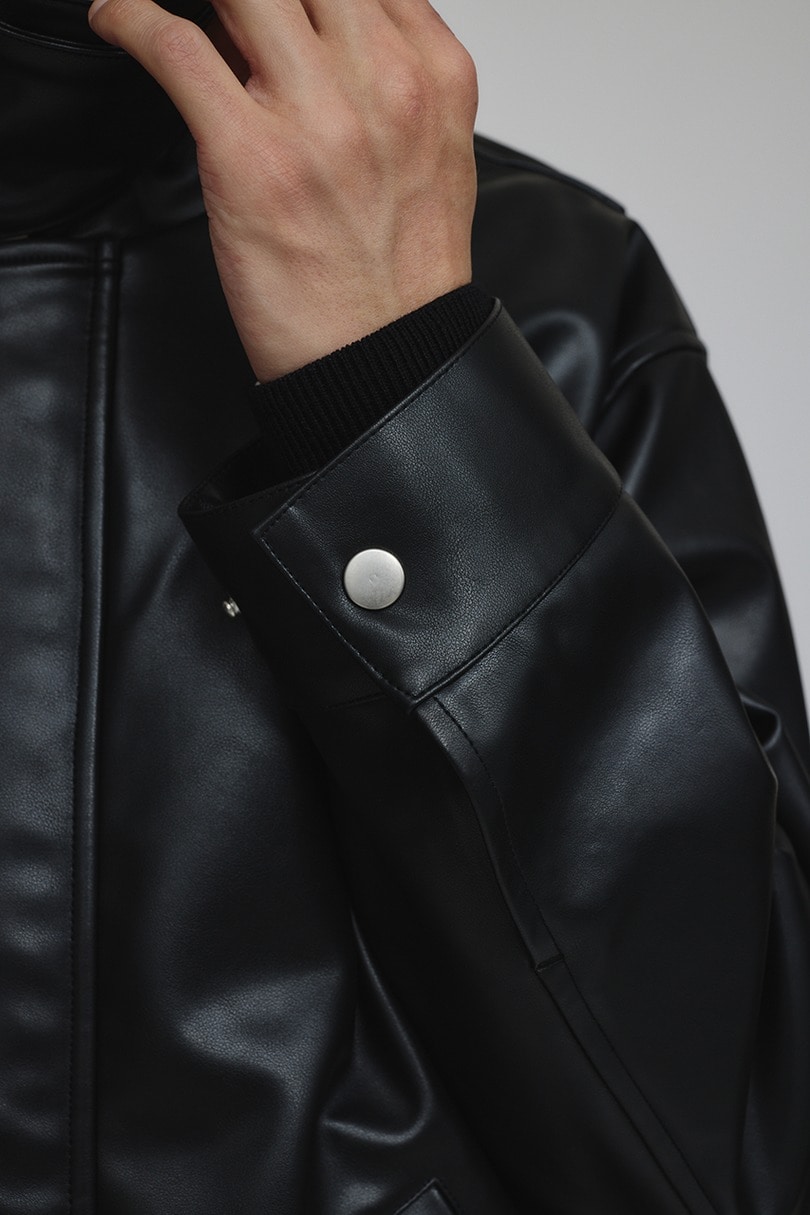 リブカラーレザージャケット 詳細画像 BLK 15