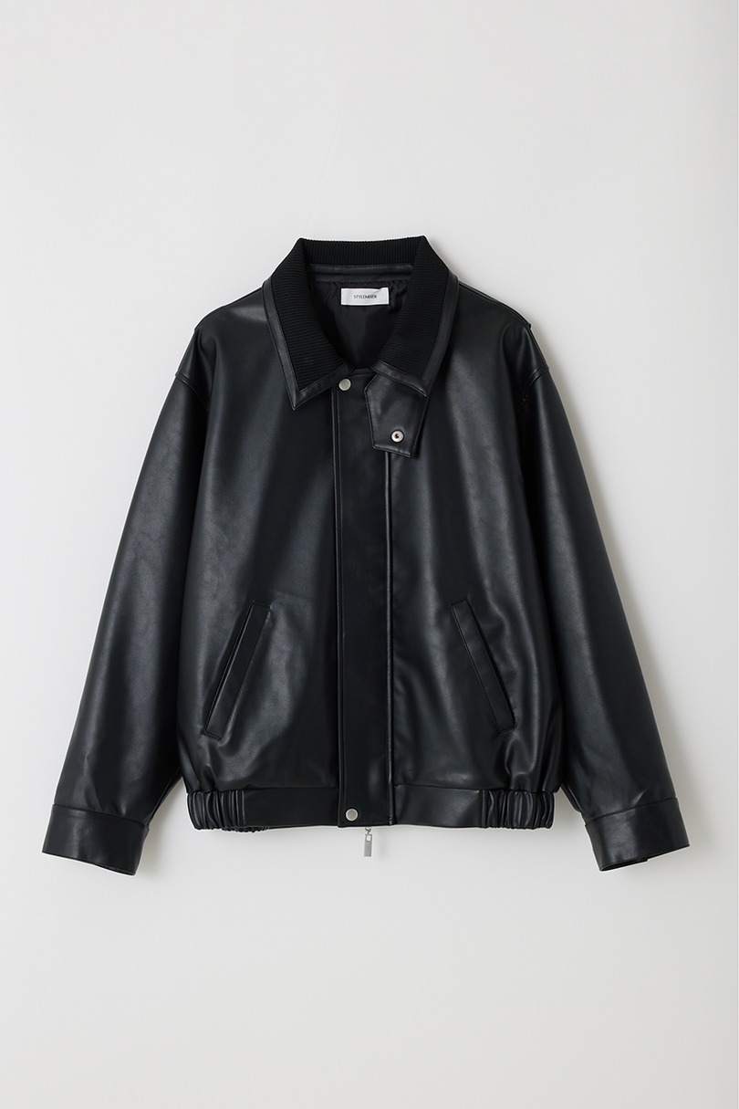 リブカラーレザージャケット 詳細画像 BLK 17