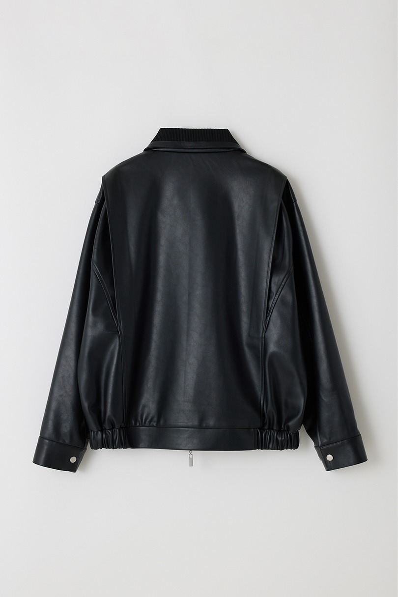 リブカラーレザージャケット 詳細画像 BLK 18