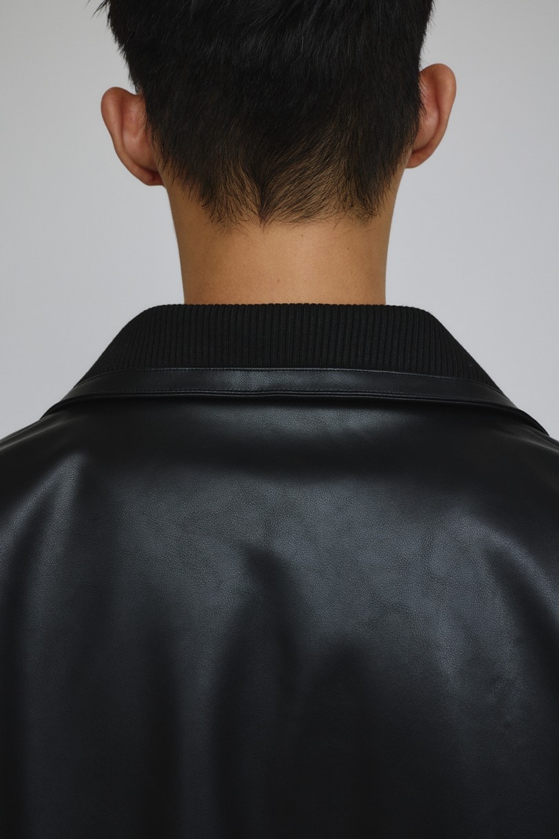 リブカラーレザージャケット 詳細画像 BLK 9