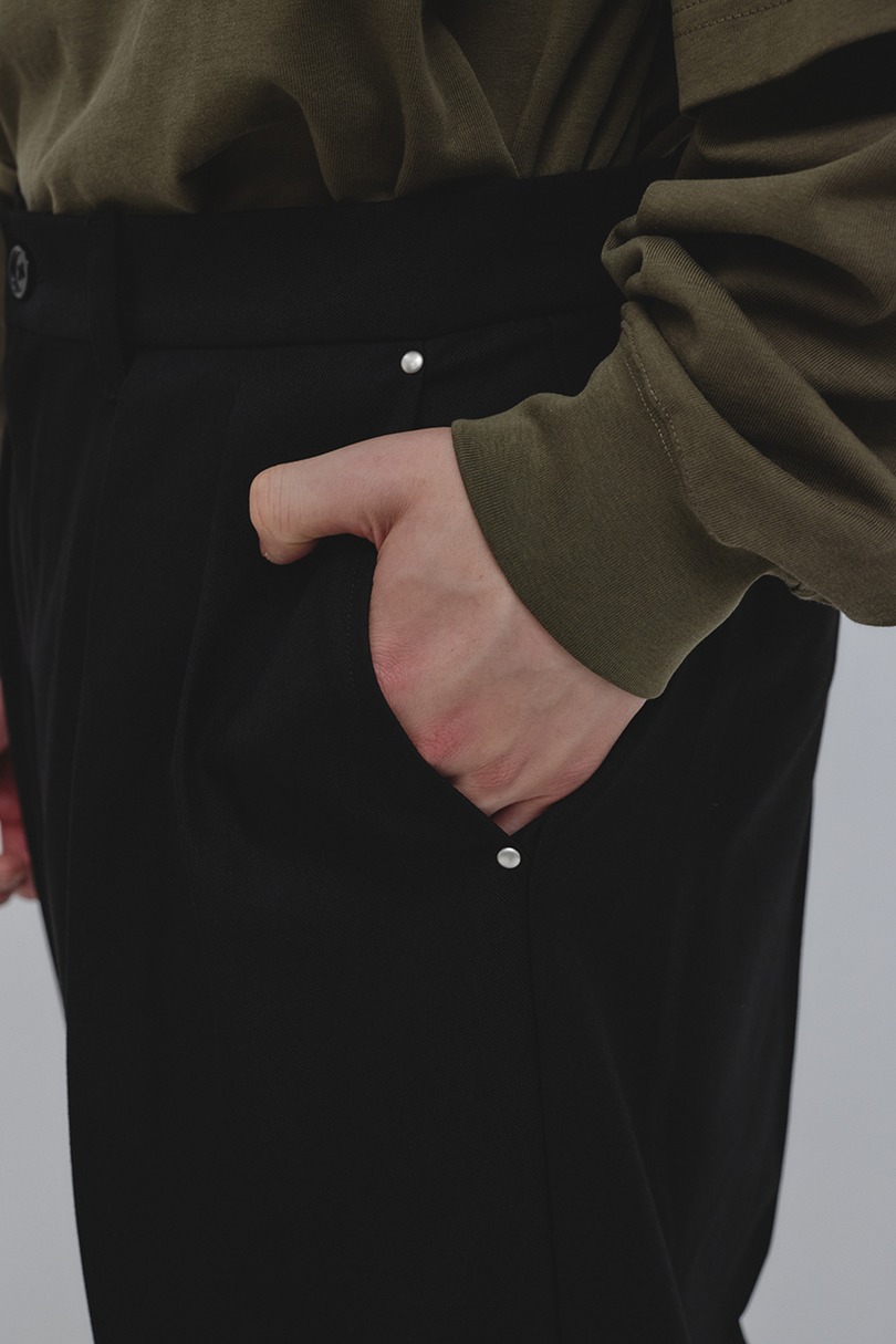 2タックテーパードパンツ 詳細画像 BLK 7