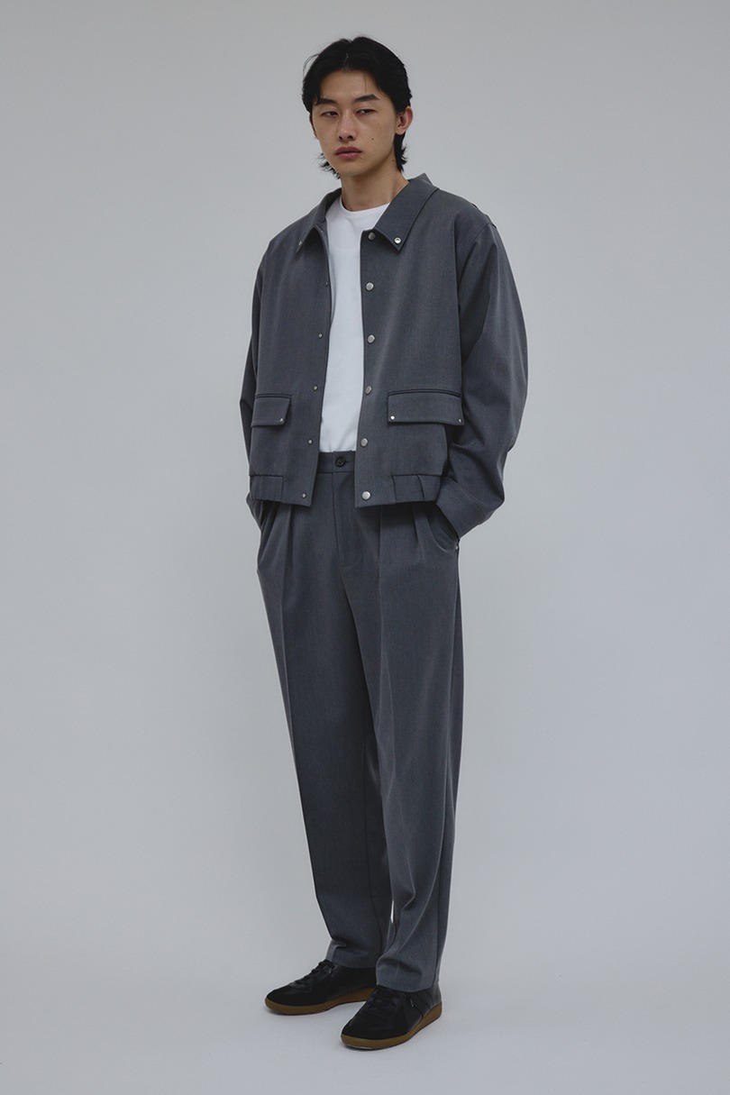 2タックテーパードパンツ 詳細画像 GRY 2