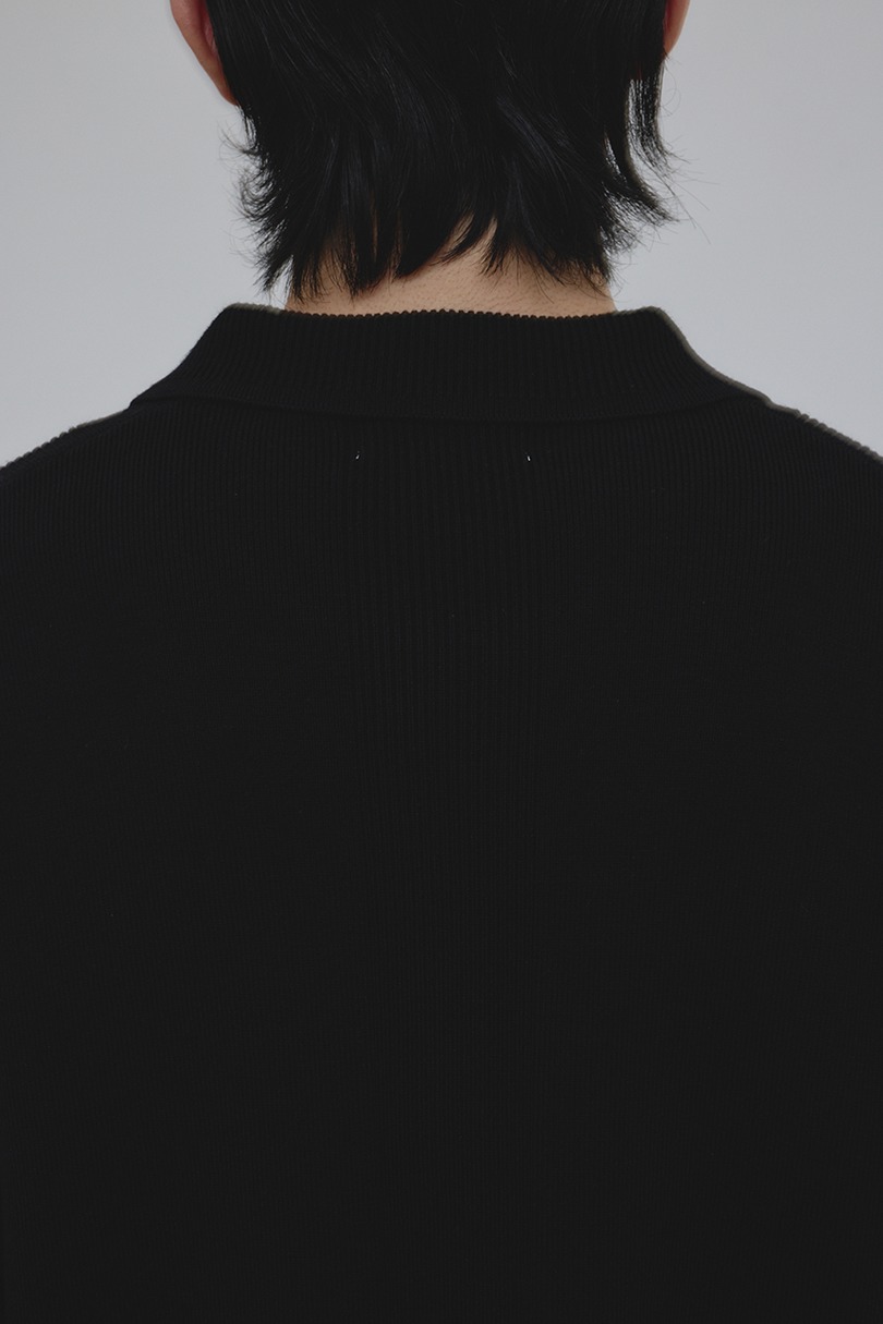 リブカラーニットカーディガン 詳細画像 BLK 12