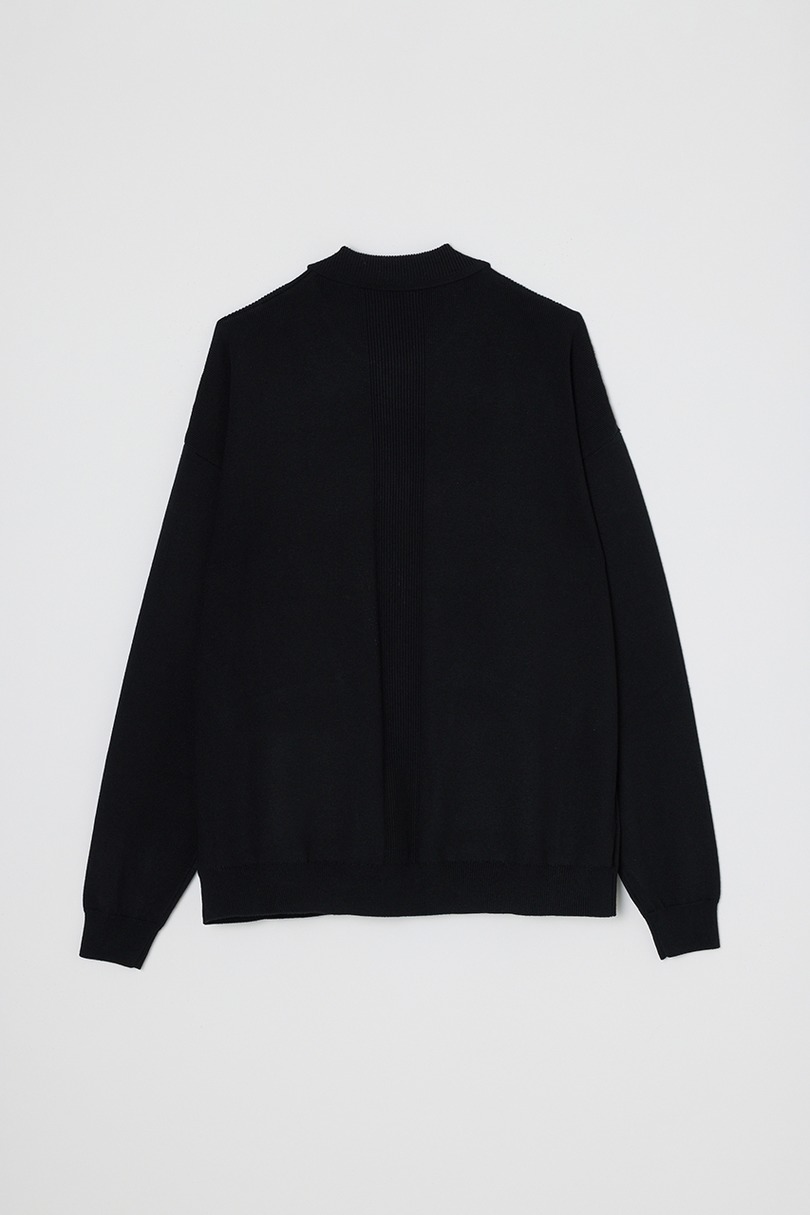 リブカラーニットカーディガン 詳細画像 BLK 14