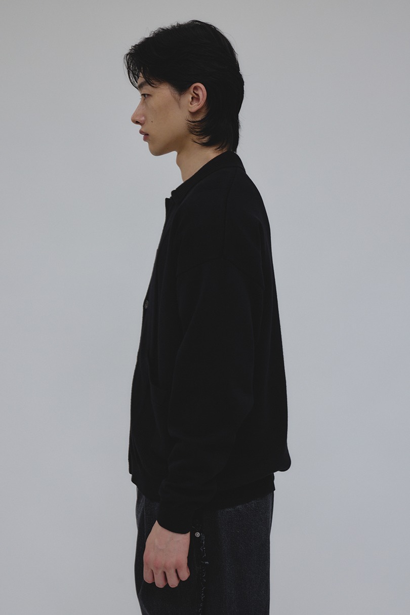 リブカラーニットカーディガン 詳細画像 BLK 6