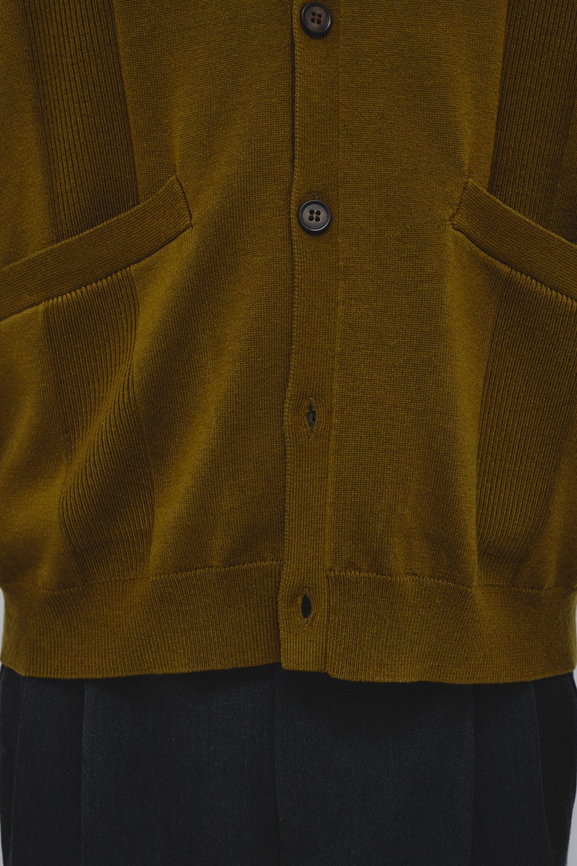 リブカラーニットカーディガン 詳細画像 KHA 11