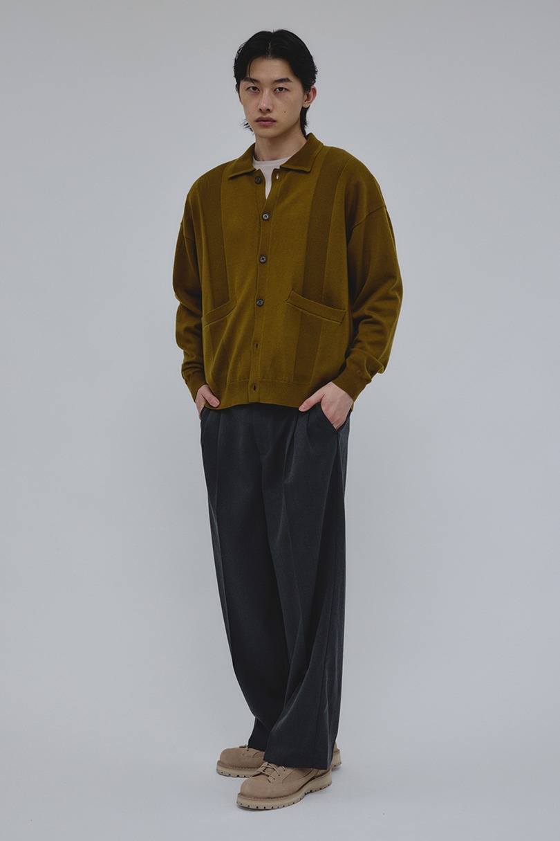 リブカラーニットカーディガン 詳細画像 KHA 3