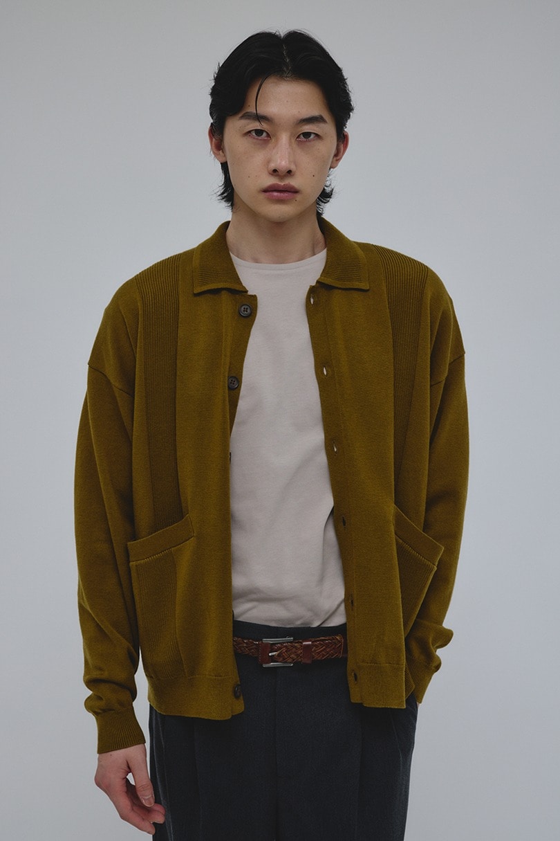 リブカラーニットカーディガン 詳細画像 KHA 5