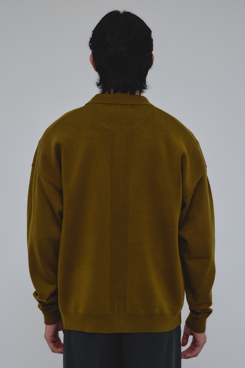 リブカラーニットカーディガン 詳細画像 KHA 7