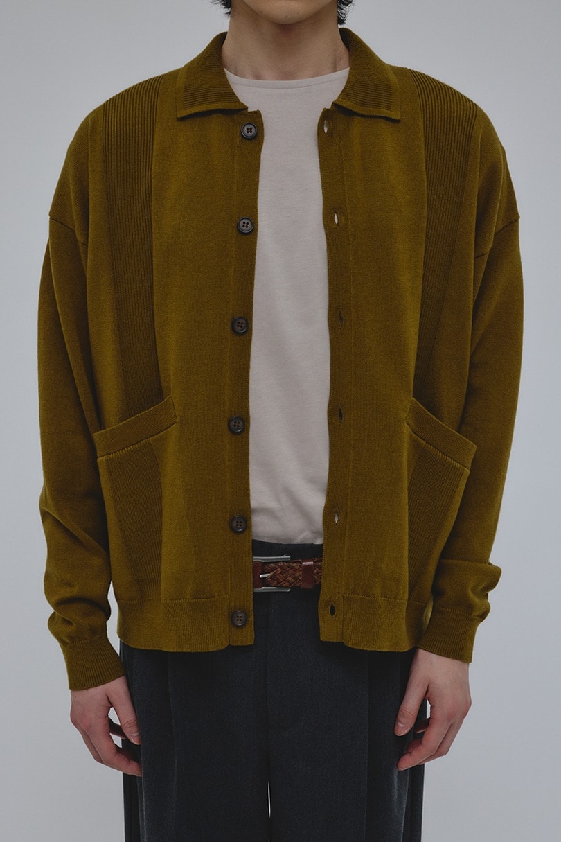 リブカラーニットカーディガン 詳細画像 KHA 8