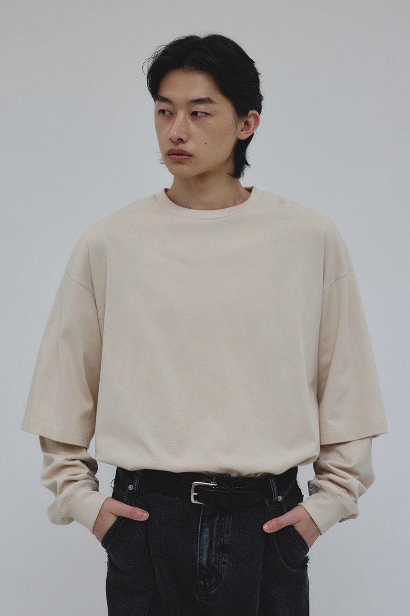 レイヤードロングスリーブT 詳細画像 L/BEG 6