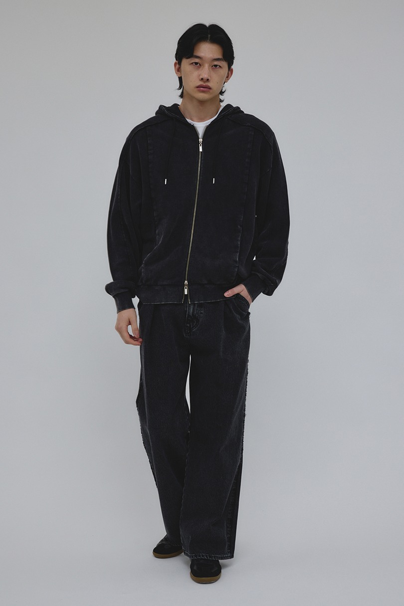 ピグメントジップパーカー