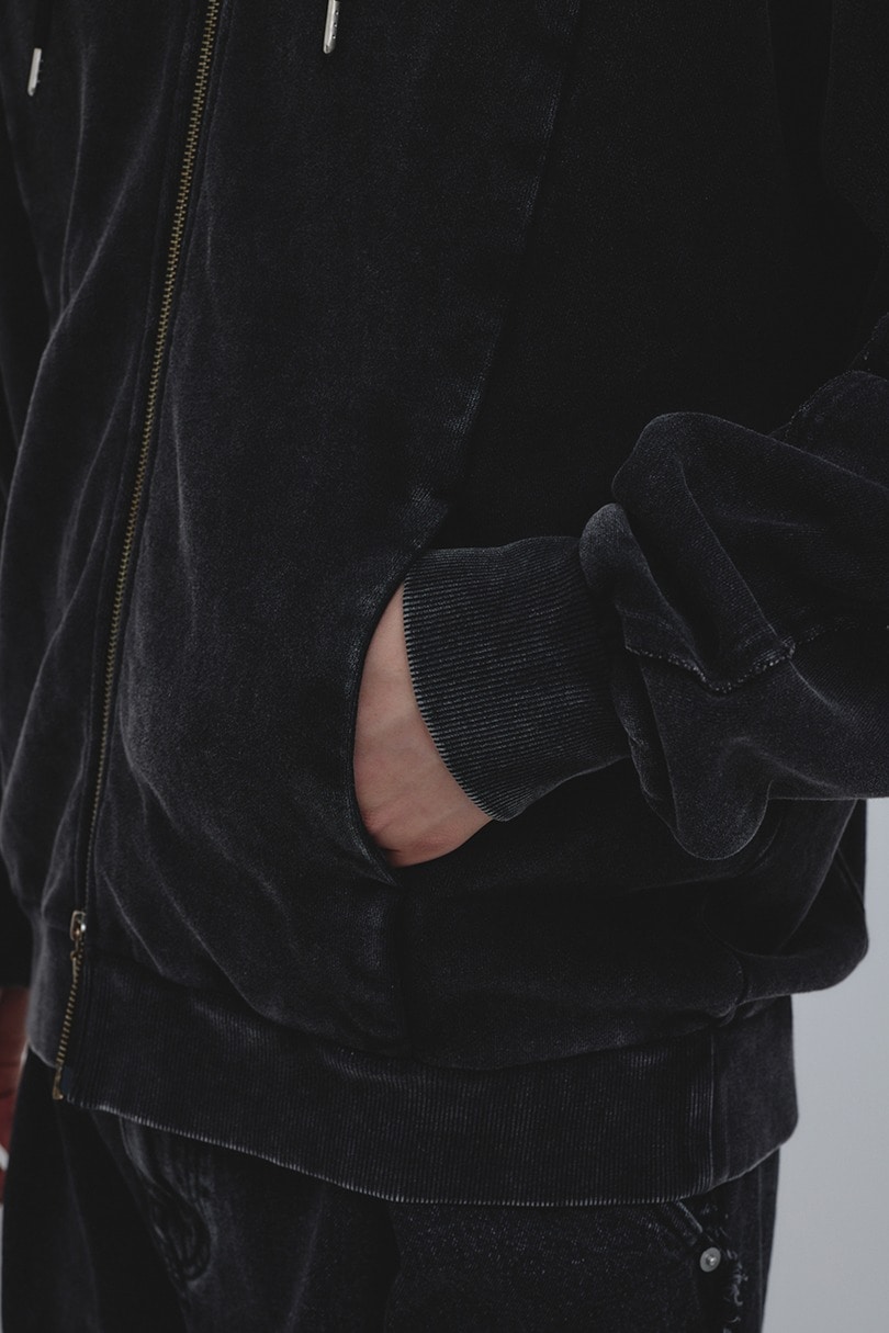 ピグメントジップパーカー 詳細画像 BLK 8