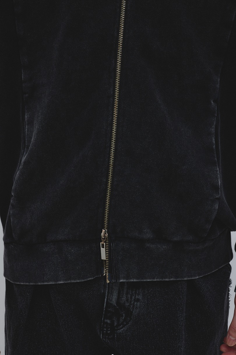 ピグメントジップパーカー 詳細画像 BLK 9